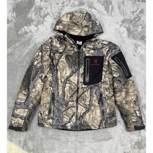 Kryptek Highlander Camo Hunting Jacket Mens Medium Grid Fleece Waterproof Coat